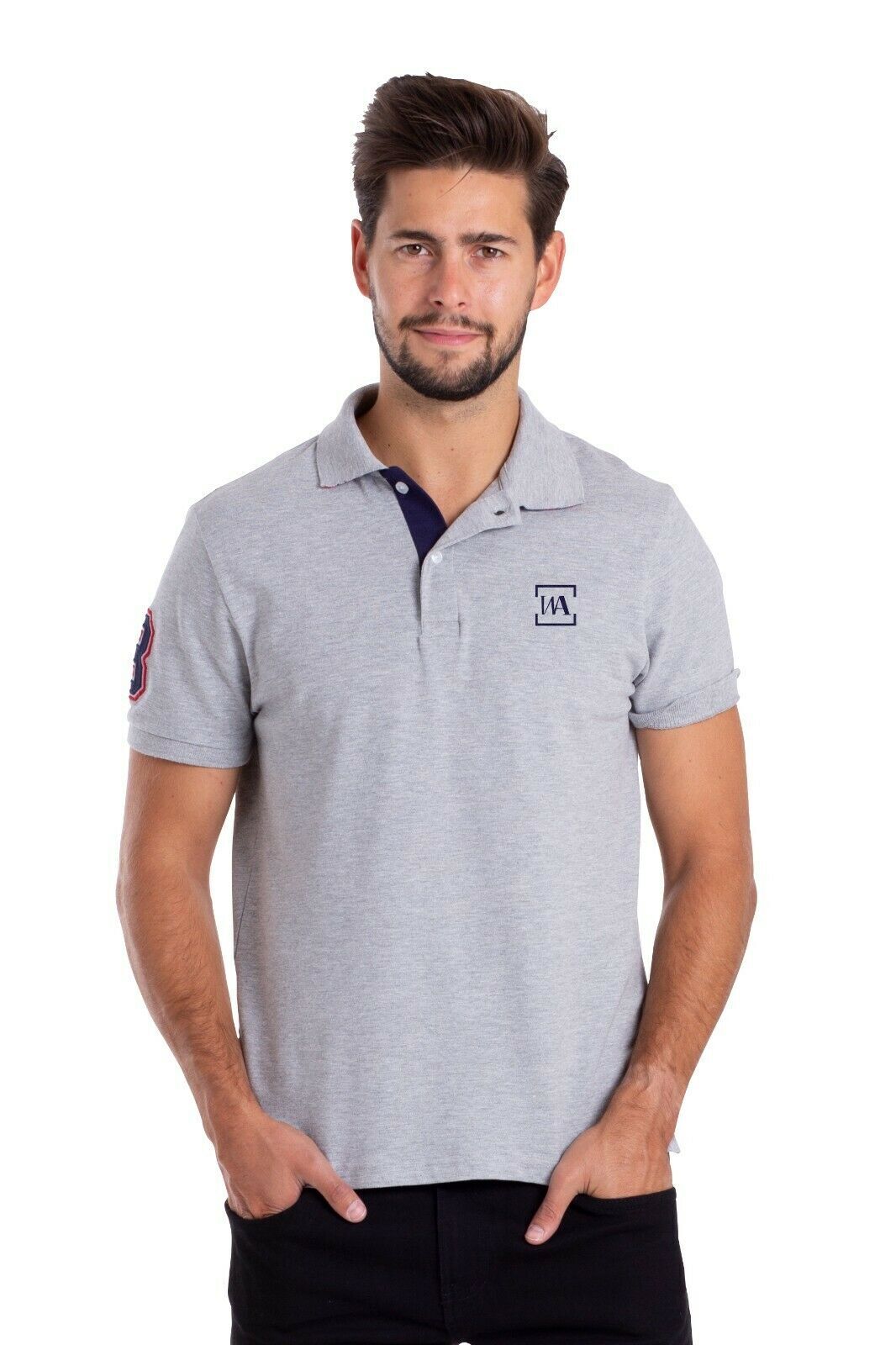 New Mens Polo T-Shirt Top Short Sleeve Regular-Fit Cotton Classic Summer Shirts gallery