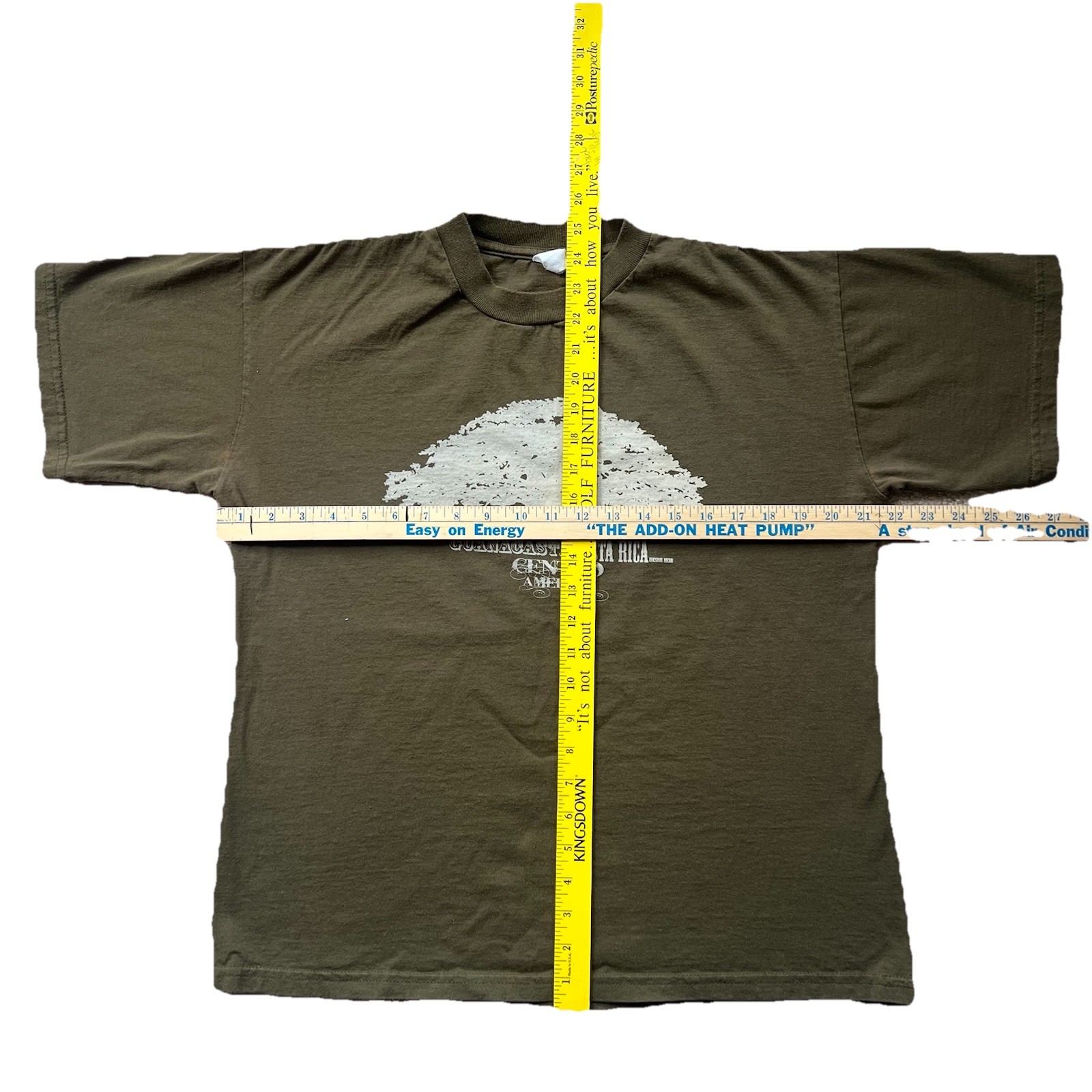 Vintage Vanguard Costa Rica Guanacaste Tree Graphic T-Shirt Olive Green Large gallery