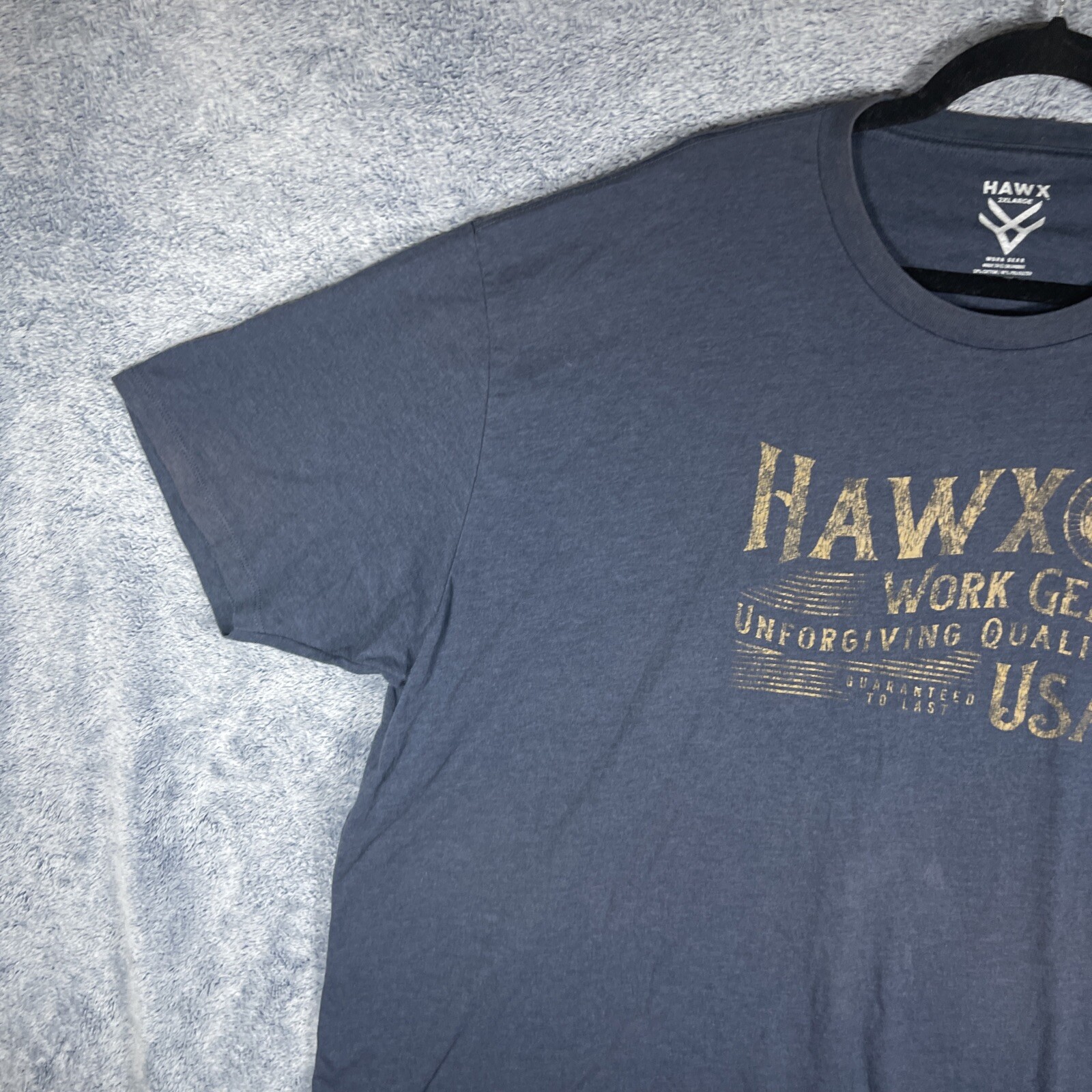 Hawx Men's Blue Short Sleeve Work Gear USA Size 2XL Everyday Casual Cotton Blend gallery