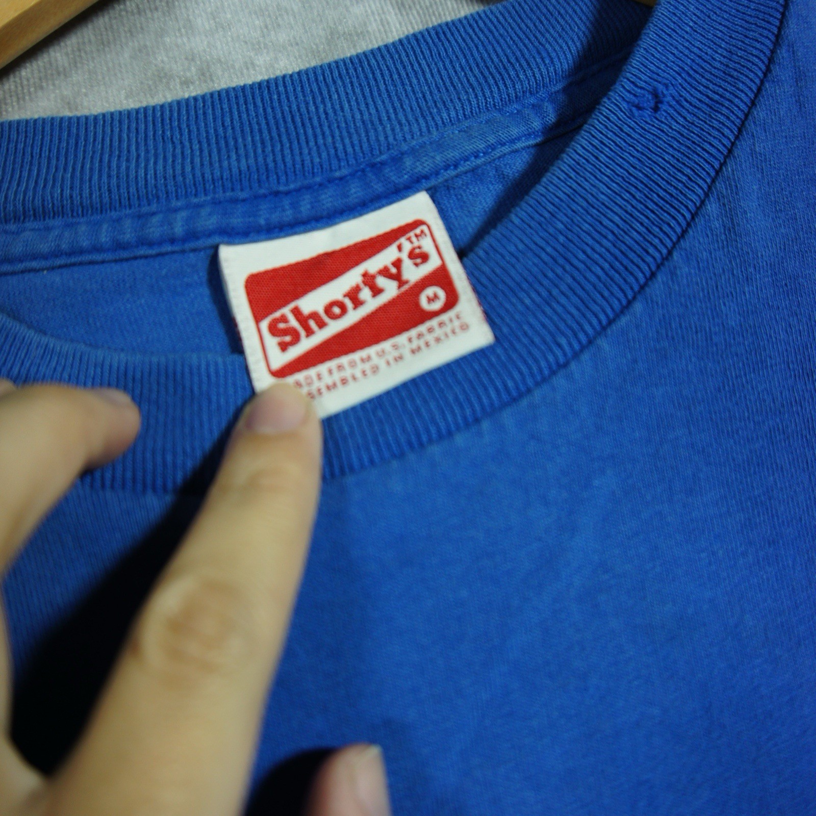 Vintage Shorty's Skateboards S'ytrohs Graphic T-Shirt Blue Size: M gallery