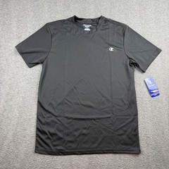 Champion Mens Double Dry Performance T-Shirt Black Short Sleeve Crewneck Large