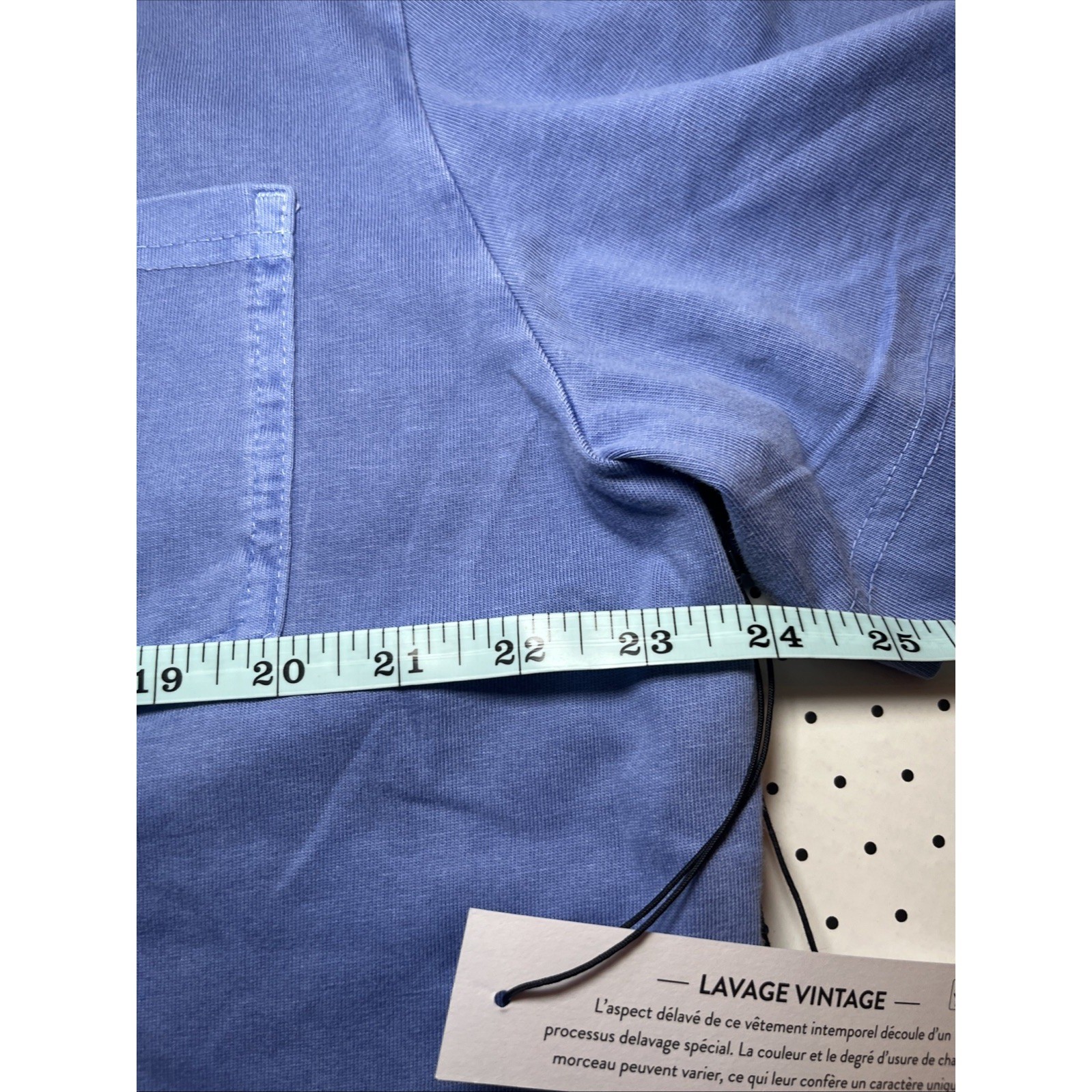 WILT Vintage Wash Pocket Tee XL NWT Periwinkle Blue Garment Dyed T Shirt gallery