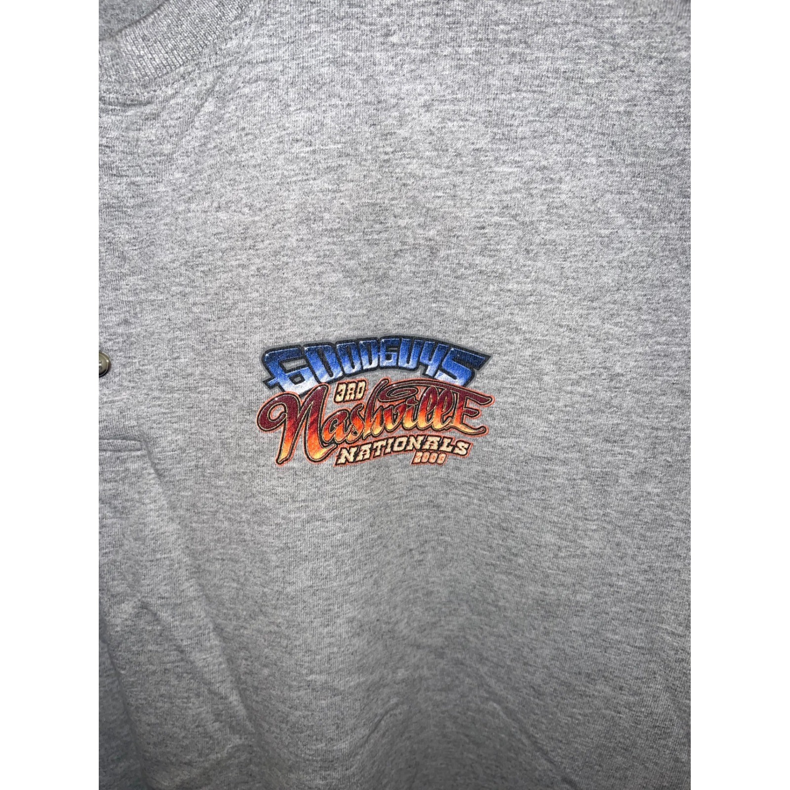 2008 Goodguys Nashville Nationals Car Show Henley Shirt Gray XL Anvil gallery