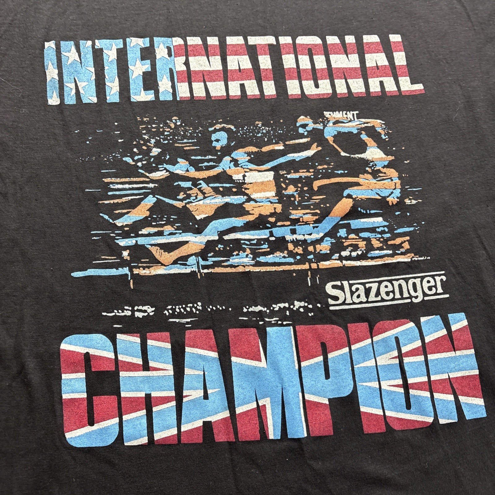 Slazenger International Champion T-Shirt L XL Vintage NOS 50/50 SS Track Field gallery