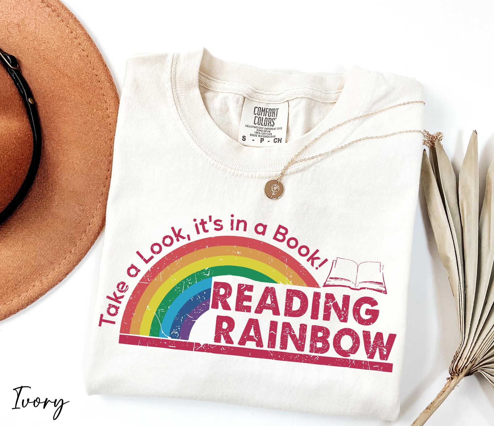Comfort Colors® Take a Look It's in a Book Shirt, Reading Rainbow Shirt, Book Lo gallery