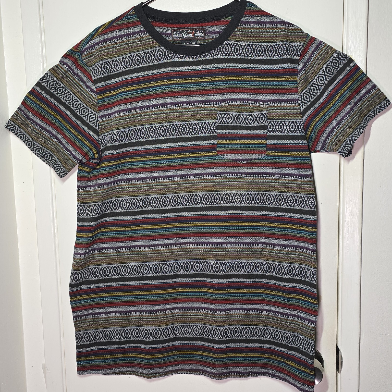 Beautiful Giant Multi color stripes Large retro gallery