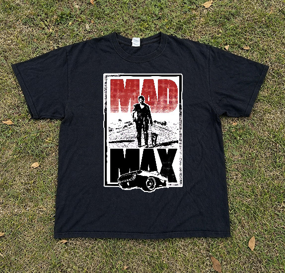 Men's V8 Interceptor T-Shirt, Vintage Mad Max Short Sleeve O-Neck Tee gallery