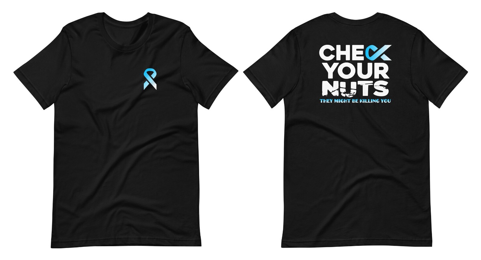 Prostate Cancer T-Shirt Check Your Nuts Blue Ribbon Dad Grandpa Father Day Gift gallery