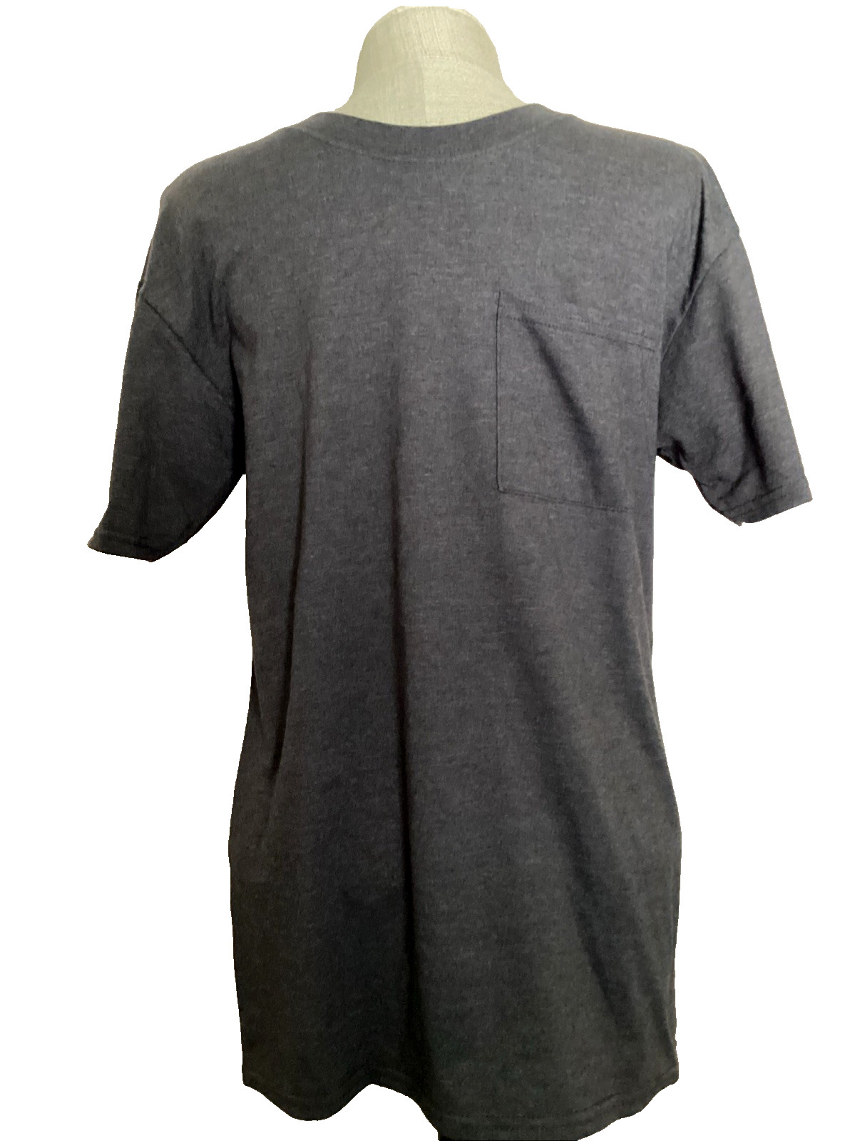 ATHLETIC WORKS Breathable Gray Short Sleeve Crew Neck Pocket T-Shirt Sz M*