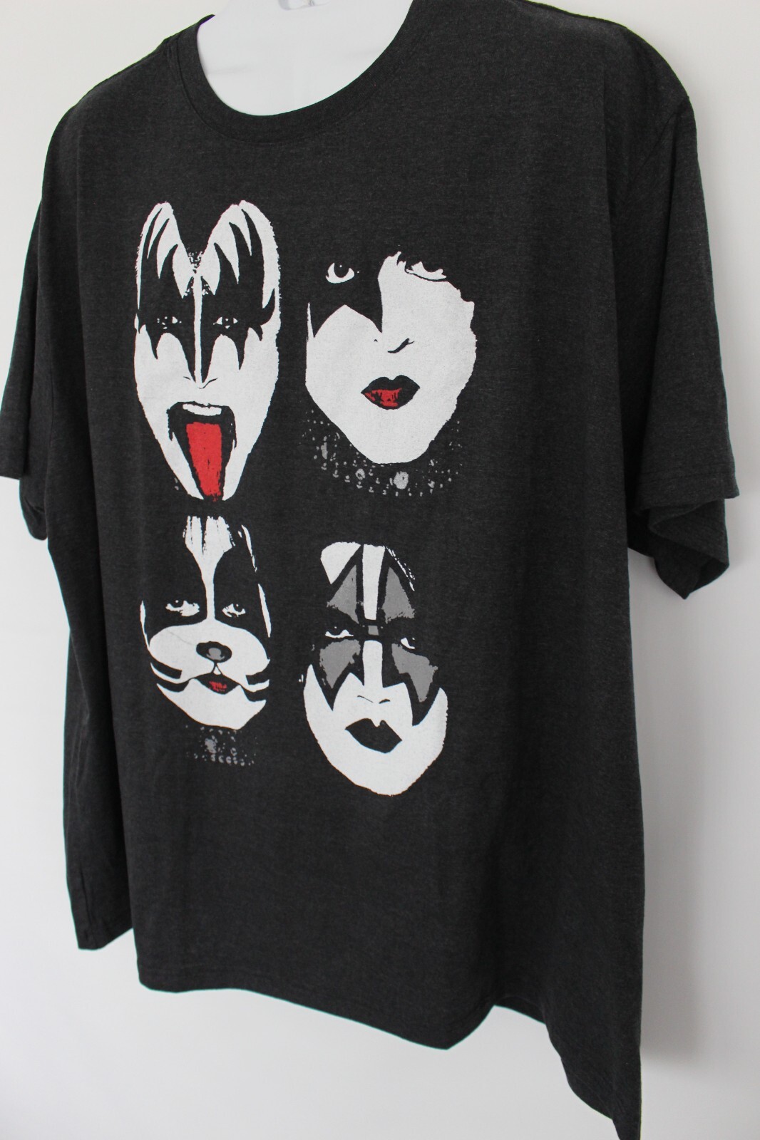 KISS CHARCOAL-BLACK "FOUR FACES" S/S T-SHIRT SZ: 5XLT 5XT NWT RARE FIND gallery
