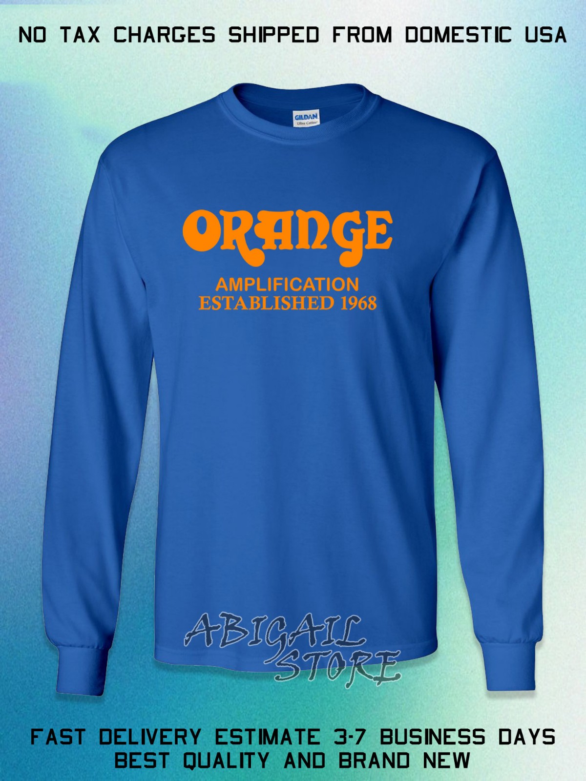 New Orange Amplification Logo Men's Long Slevee T-Shirt American T-Shirt gallery