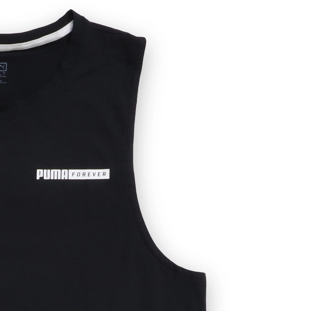 Puma Tank Top Mens Big Logo L Black Polyester Blend Sleeveless gallery