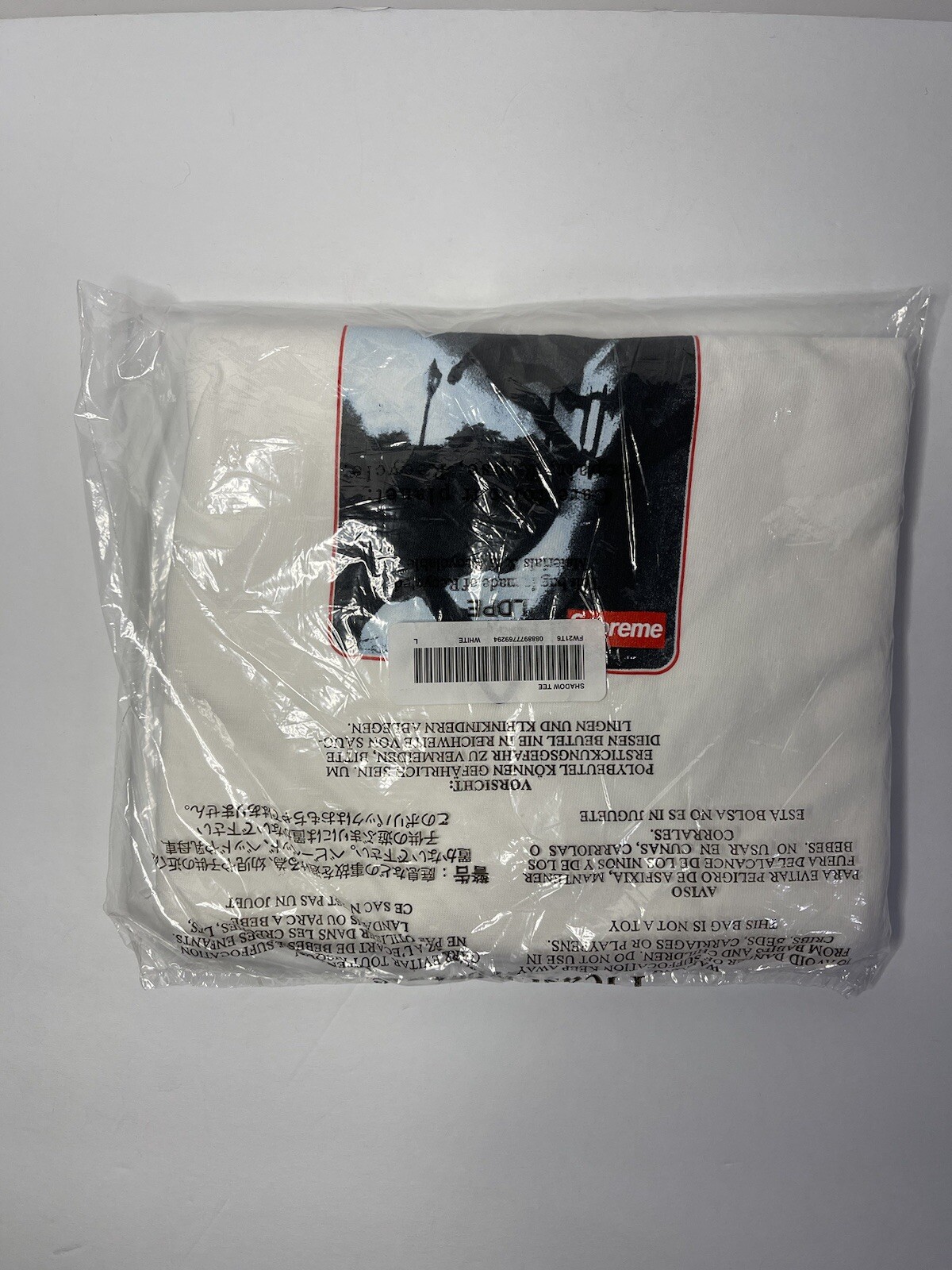 2021 Supreme Shadow Tee Size: L White S/S F/W Red Box Logo 🔥🔥🔥 gallery