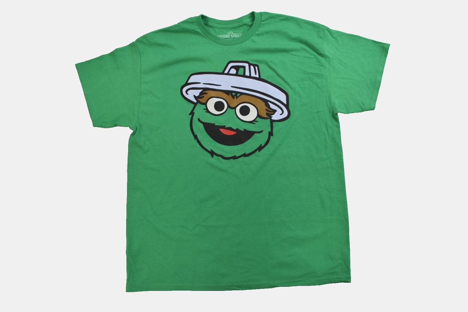 Sesame Street Mens Oscar The Grouch Garbage Can On Head Funny Shirt New S-3XL gallery