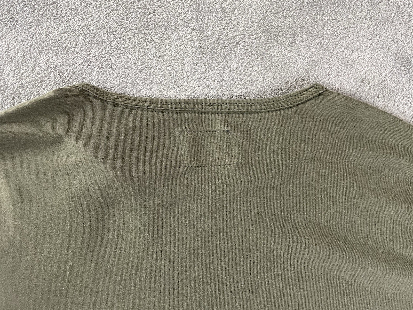 Cuts Clothing Elongated T Shirt Men Medium / S Tall Olive Green Crew Neck Tee gallery