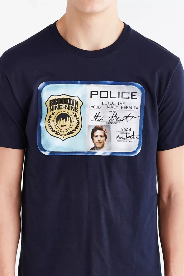 Brooklyn Nine-Nine 99 Mens Detective Peralta Funny Navy ID Tee Shirt New S-XL gallery