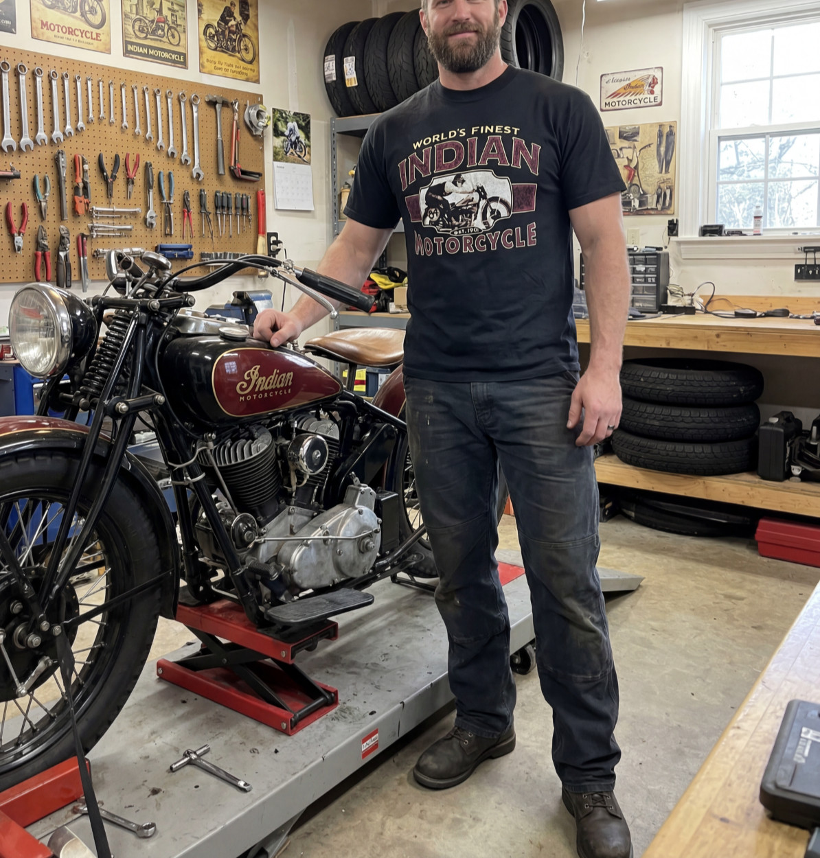 Vintage Indian Motorcycle T-Shirt, L/XL gallery