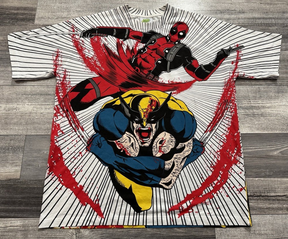 2023 Chronic Images Wolverine Deadpool Shirt Mens XL AOP All Over Print Marvel