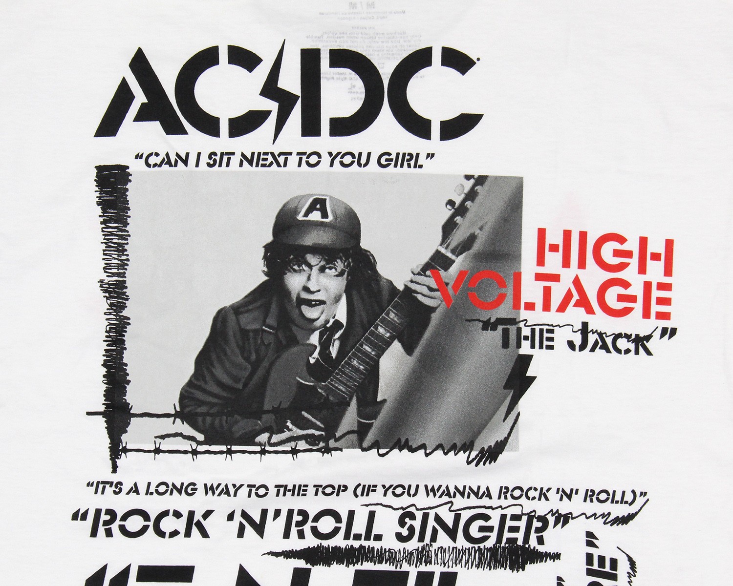 AC/DC Men's High Voltage Album and Song Titles Short Sleeve T-Shirt Tee gallery