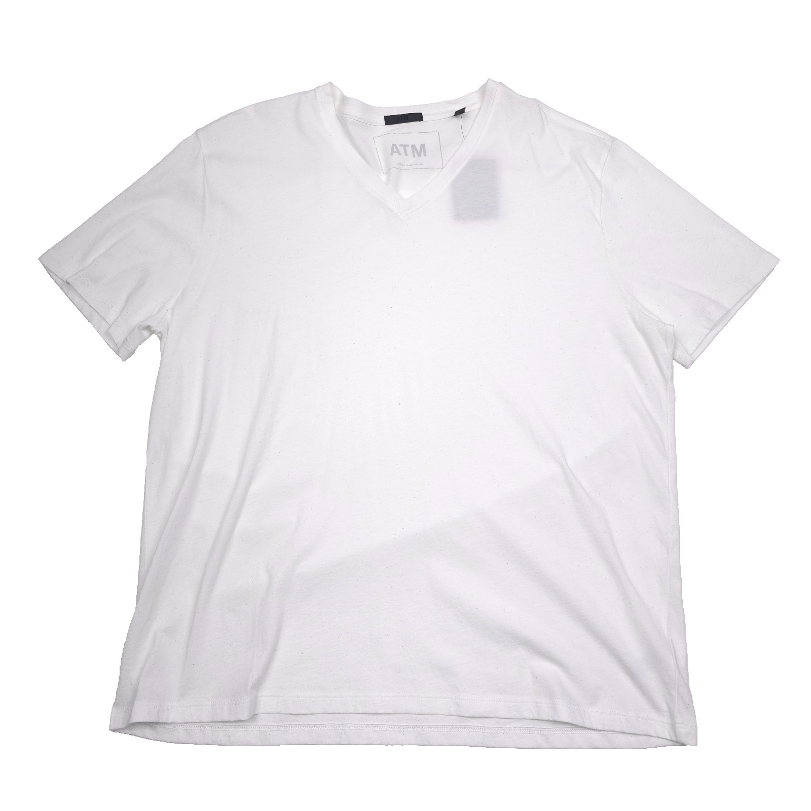 ATM Classic Jersey V-Neck T-Shirt Mens Size XL Solid White Tee AM4061-GAB gallery