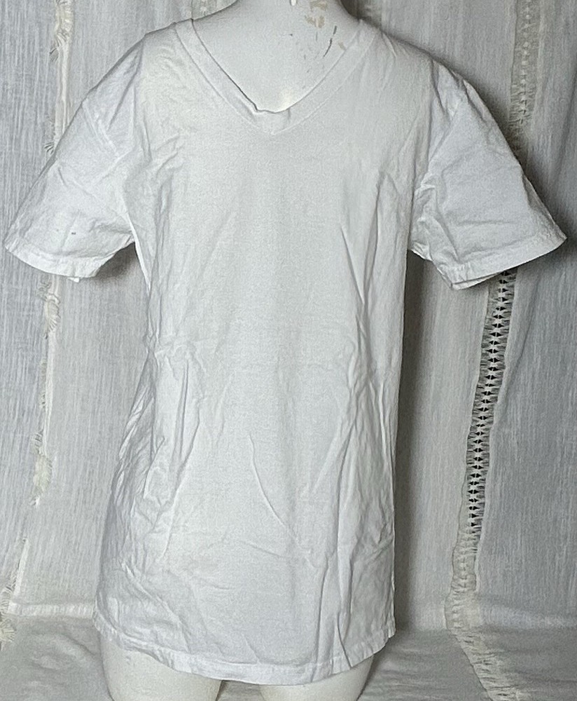 Good fellow White V Neck Size Medium Shirt