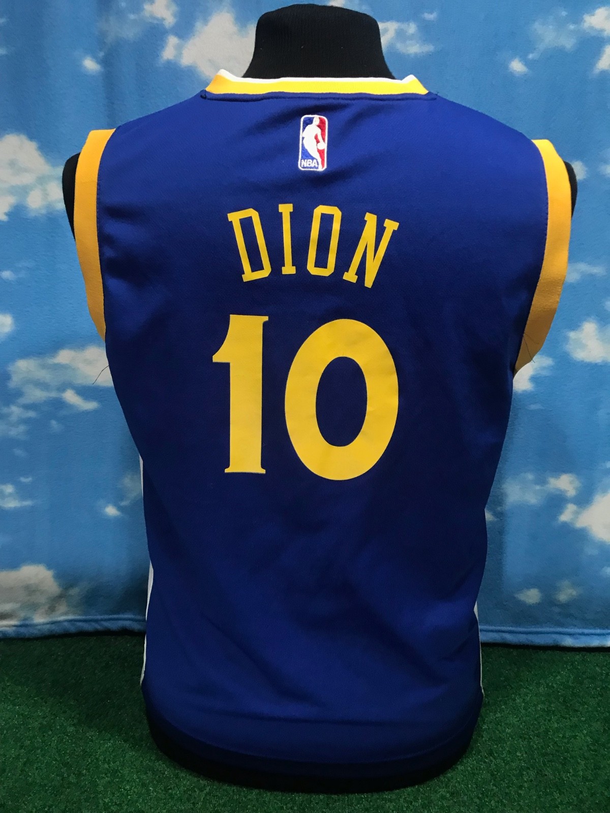 Golden State Warriors Jersey Large 10 Dion Adidas Blue NBA see description C3 gallery