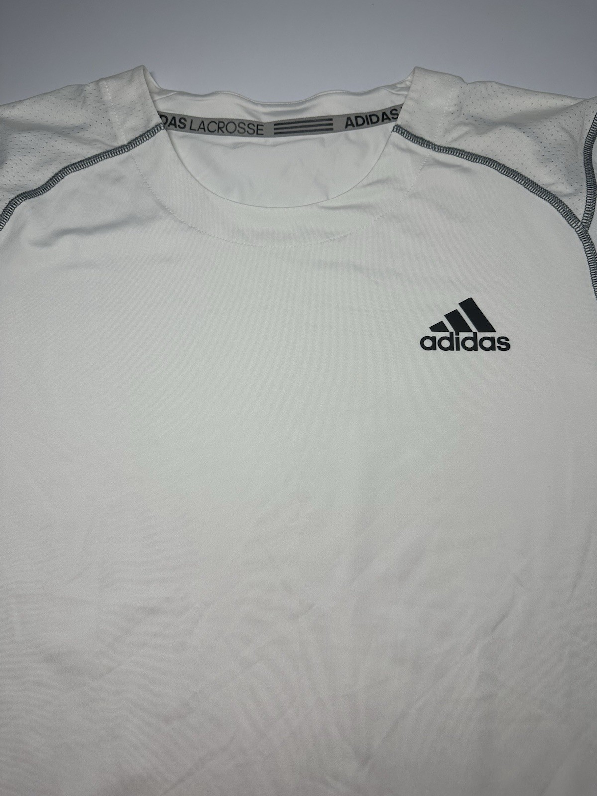 adidas The Go-To Performance Tee T-Shirt Men Size L White Activewear gallery