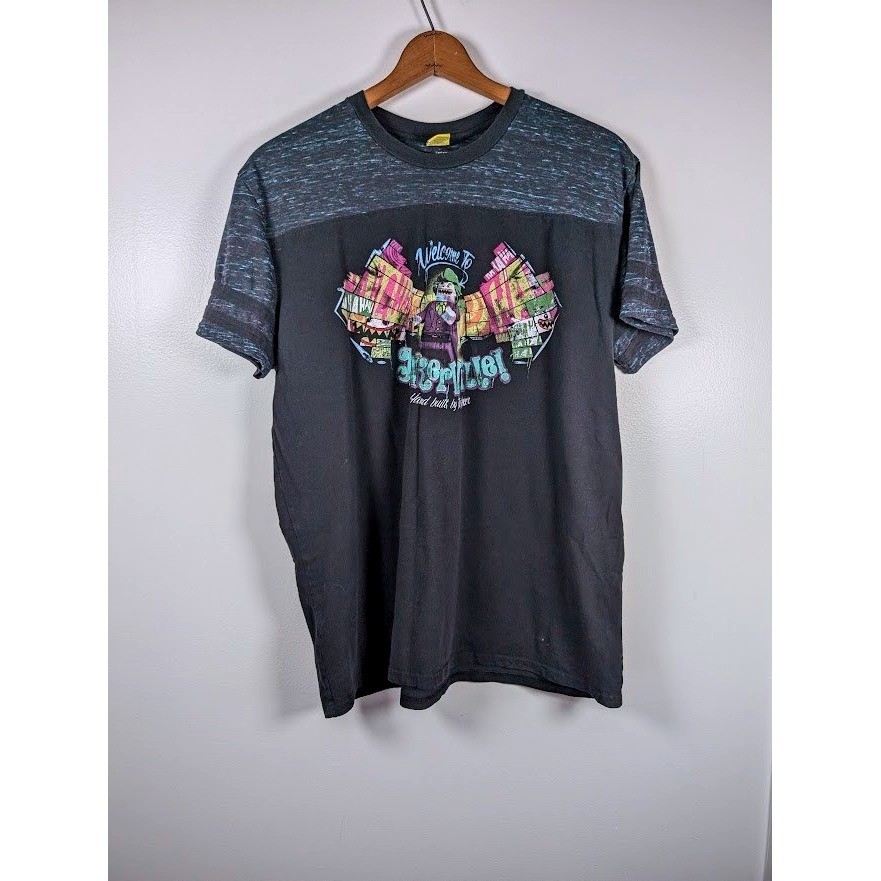 LEGO Batman Movie T-Shirt Mens XL DC Comics Welcome to Jokerville Graphic Casual gallery