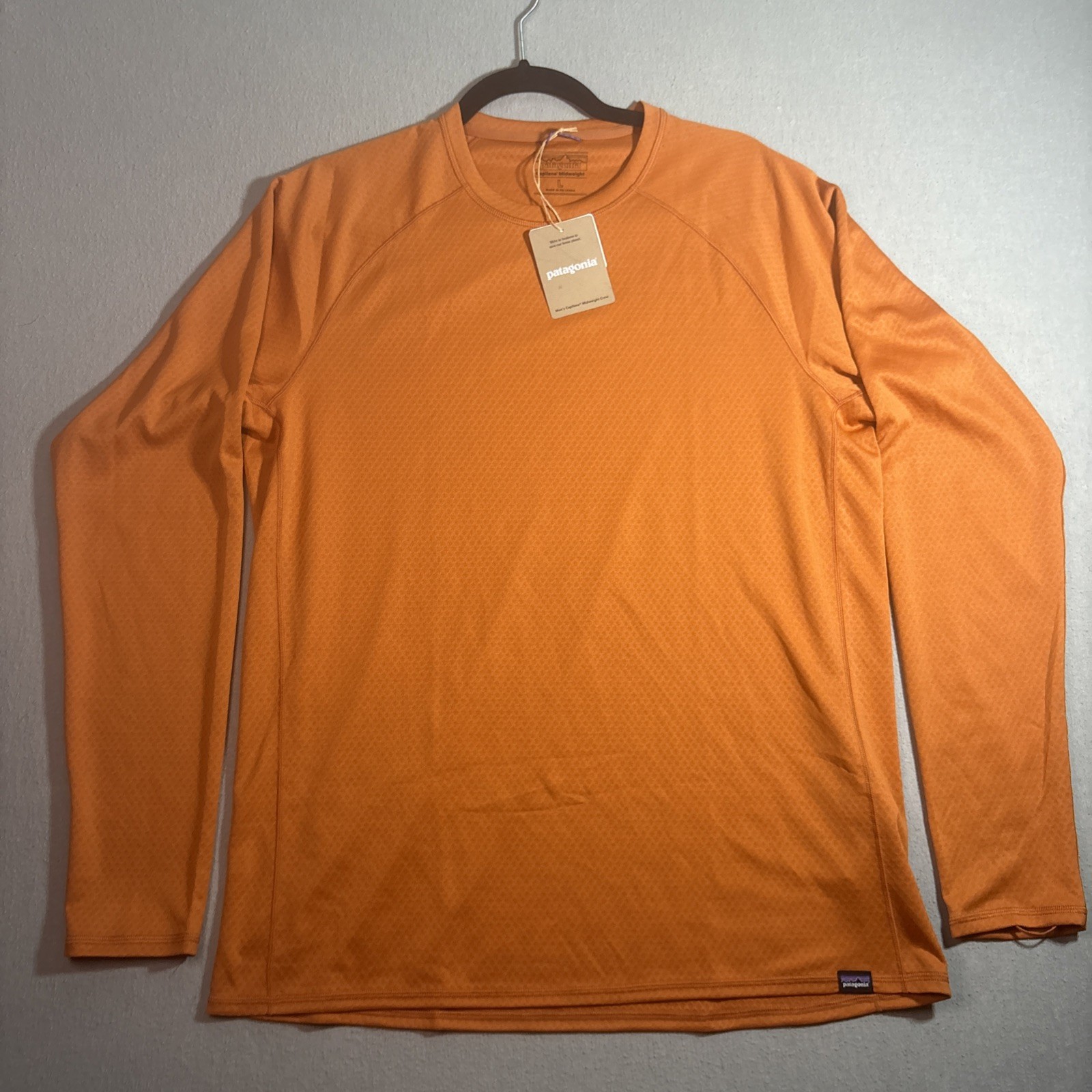 Patagonia Capilene Midweight Crewneck Long Sleeve Shirt 44427 Redtail Rust NWT gallery