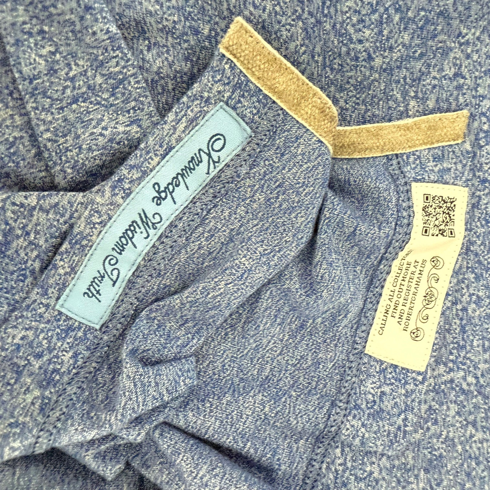 Robert Graham Long Sleeve Crew Neck T-Shirt BURSNELL Heather Light Blue M gallery