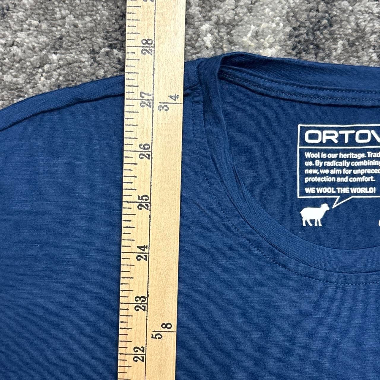 Ortovox Merino Wool Shirt Mens Medium Navy Blue Short Sleeve Base Layer Outdoors gallery