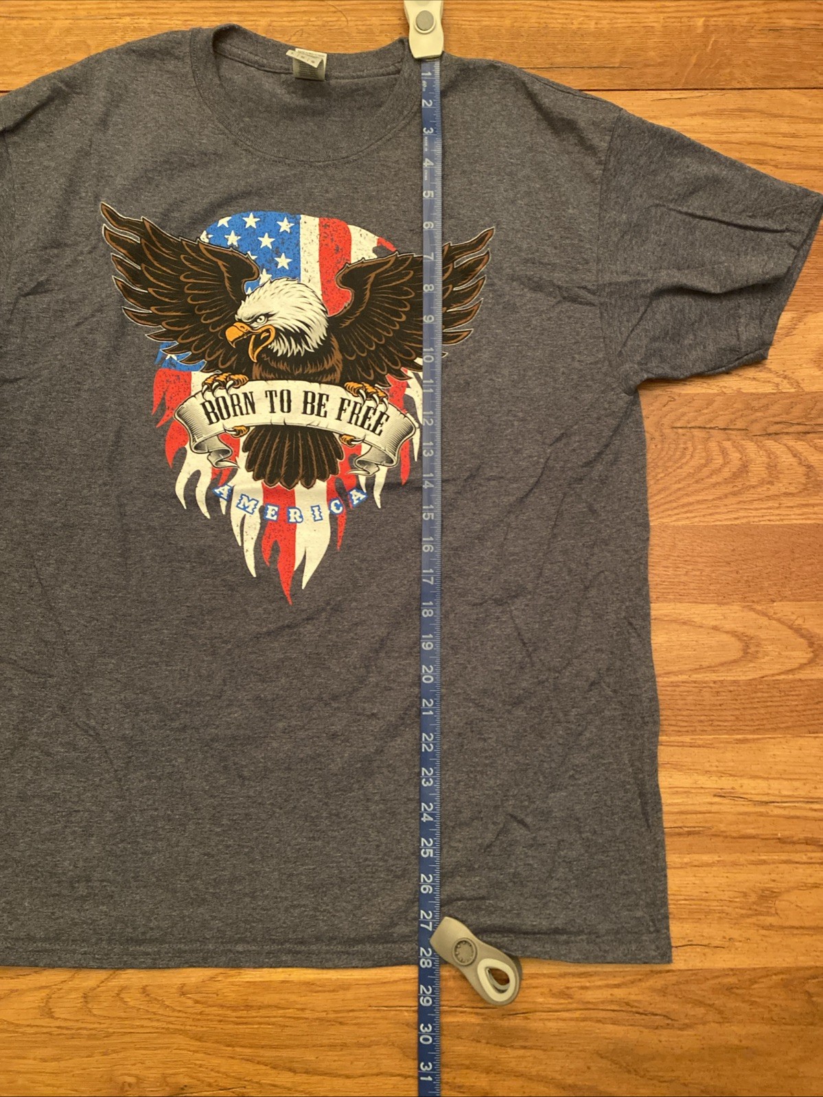 USA patriotic t shirt mens large Born To Be Free 4th Of July gallery