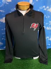 Tampa Bay Buccaneers jacket pullover Gray 1/4 zip Nike dry fit small C16