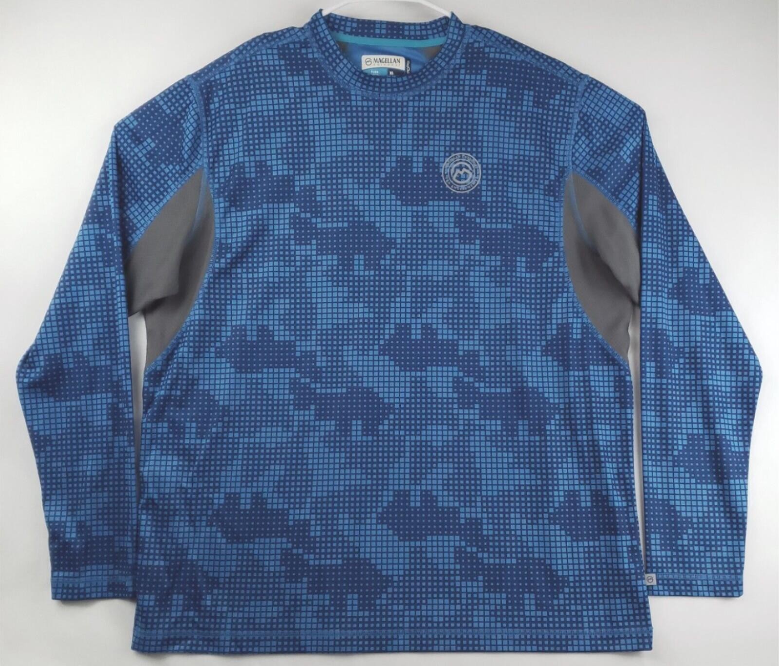 Magellan Shirt Mens XL Blue Fish Gear MangaChill Semi-Fitted Camouflage gallery