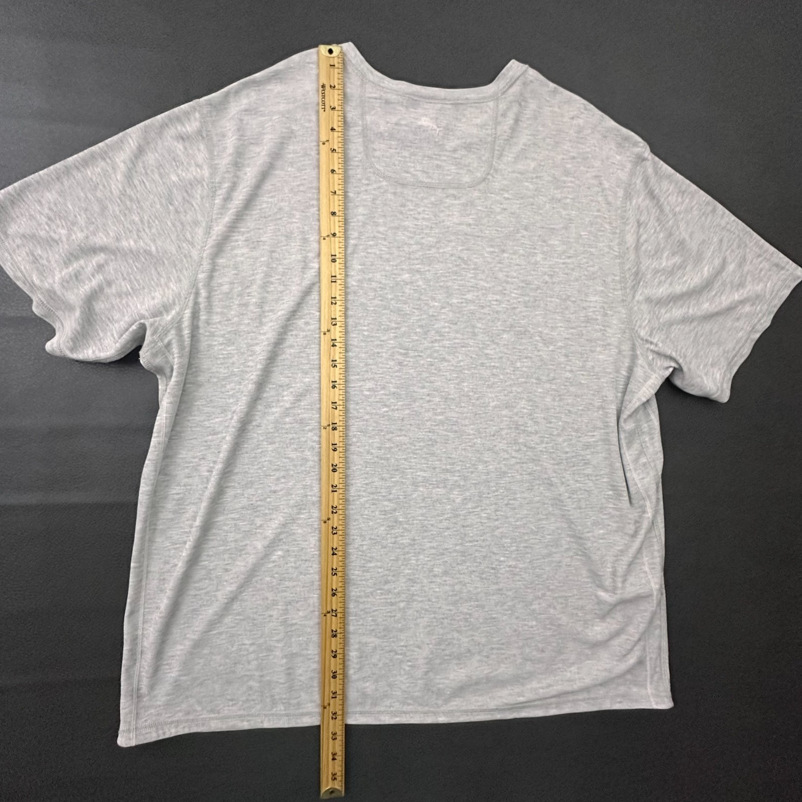 Tommy Bahama T Shirt Mens 2XL Big Gray Reversible Modal Blend Comfort Luxe Tee gallery