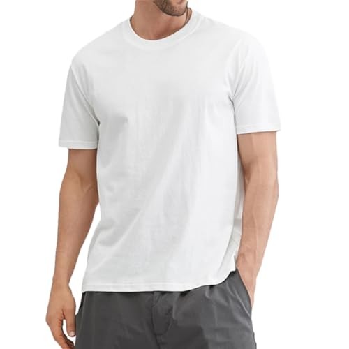 GENERICS MEN'S ROUND NECK SOLID COLOR COTTON CLASSIC T-SHIRT, SIZE XL - WHITE gallery