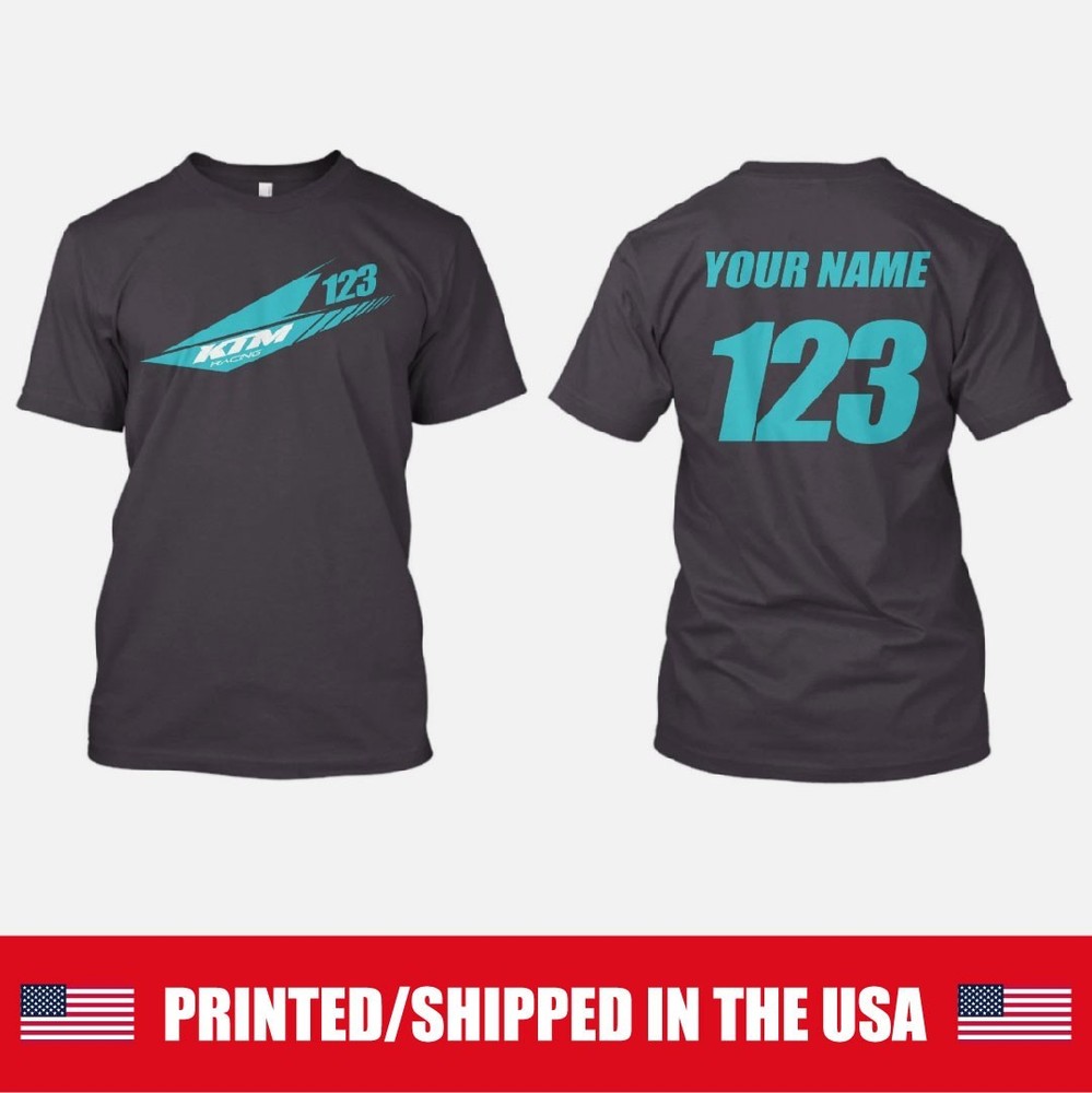 CUSTOMIZED KTM FACTORY RACING MOTOCROSS TSHIRT YOUR NAME AND NUMBER SX SXF