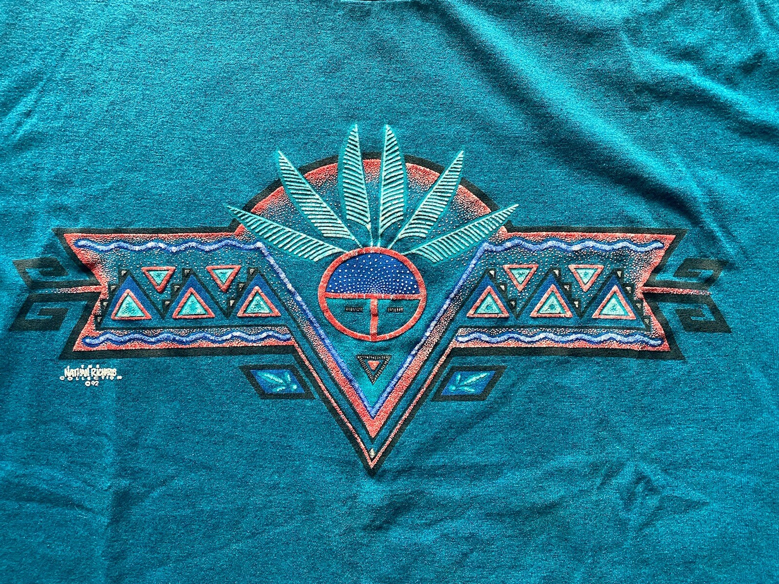 Vintage HEF-T By Teejays Single Stitch T Shirt Mens XL Blue 1992 Nathan Richards gallery
