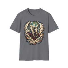 Angel Demon Battle Gothic Warrior Stone Impact Unisex Softstyle T-Shirt