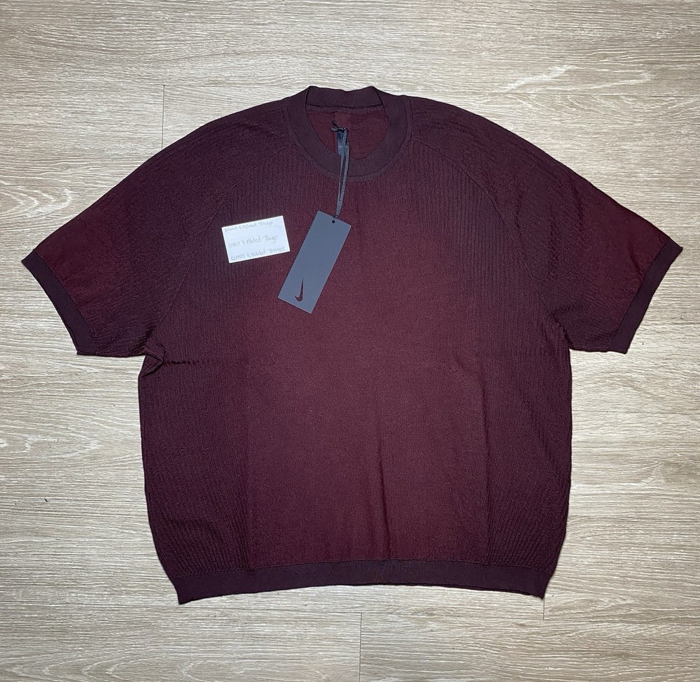 Men 2XL Nike ESC ‘Every Stitch Considered’ 100% Wool Knit Smokey Mauve RARE $350