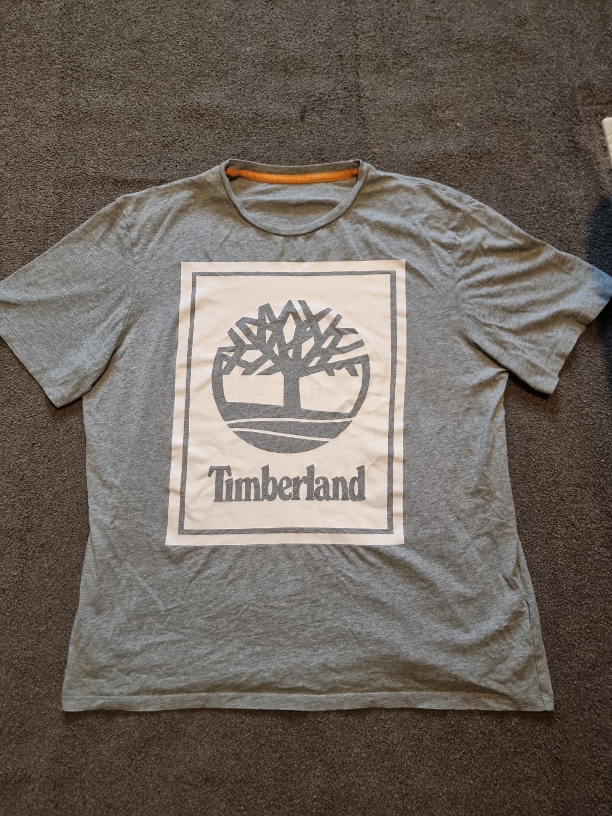 Timberland T-Shirt Mens XL Grey Short Sleeve Graphic Tee TB0A2AJ1 24 Inch P2P gallery