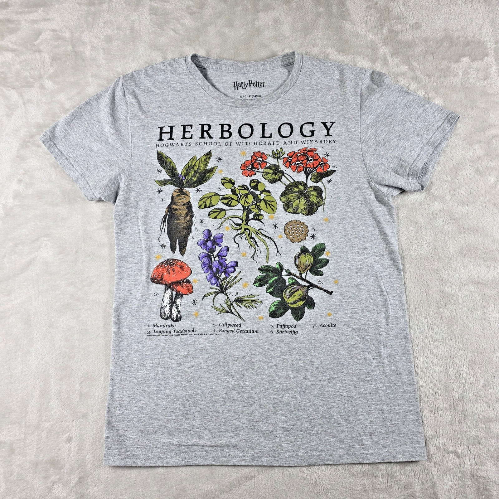 Harry Potter Herbology Shirt Men's Size Small (34/36) Gray gallery