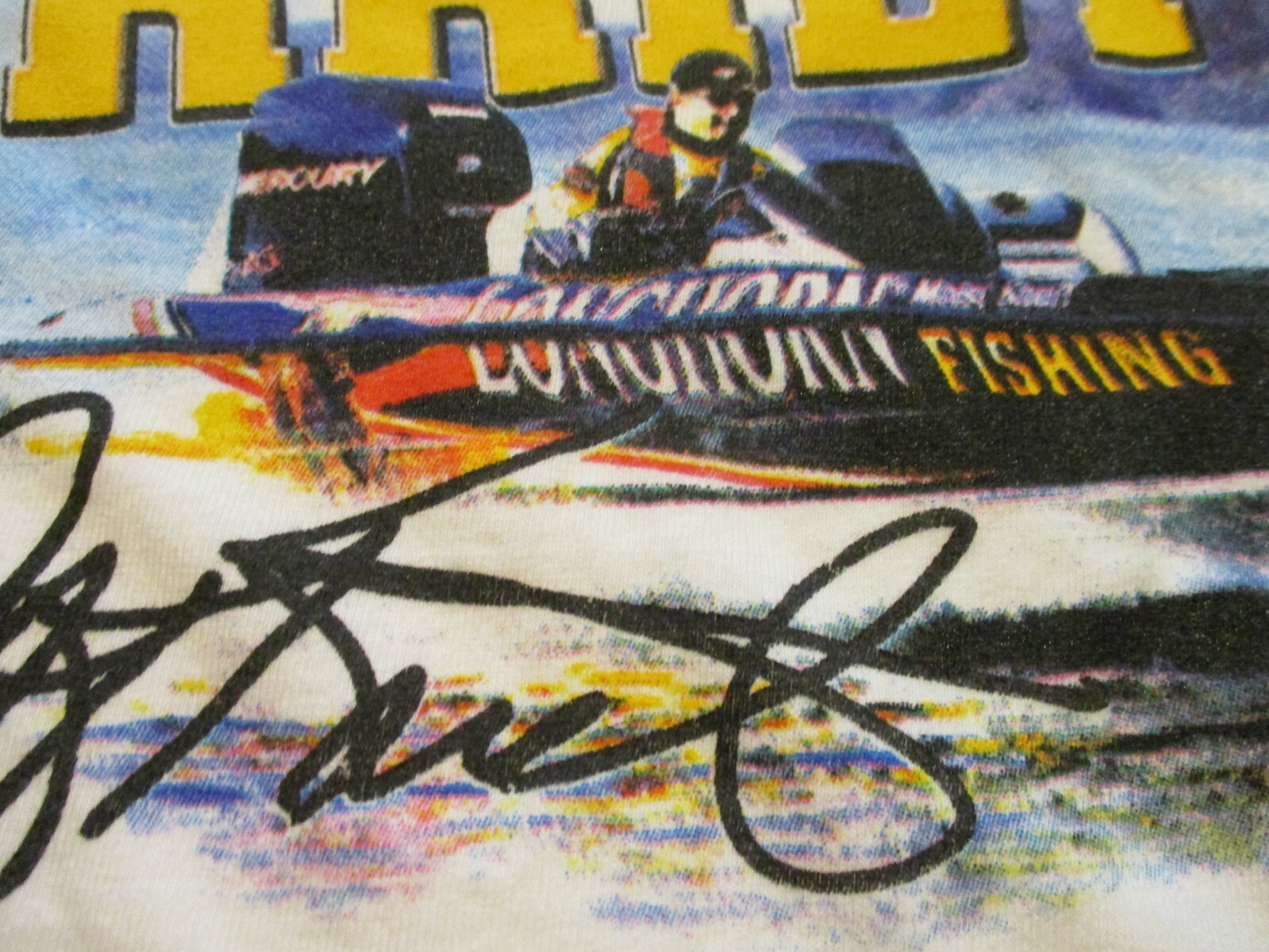 JEFF KREIT PRO FISHERMAN LONGHORN FISHING BOAT VINTAGE T-SHIRT- XL RARE MERCURY gallery