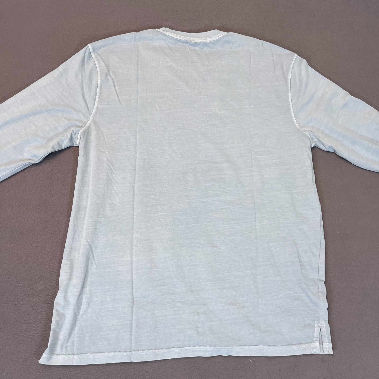 Reworn Long Sleeve Everyday T Shirt Men's Lg Chambray 100% Cotton Outdoor NWOT gallery