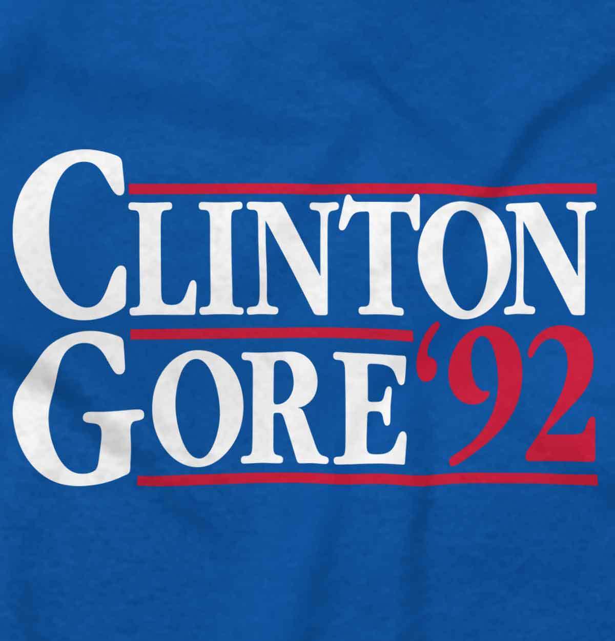 Bill Clinton Gore Political Presidential Gift Womens or Mens Crewneck T Shirt Te gallery