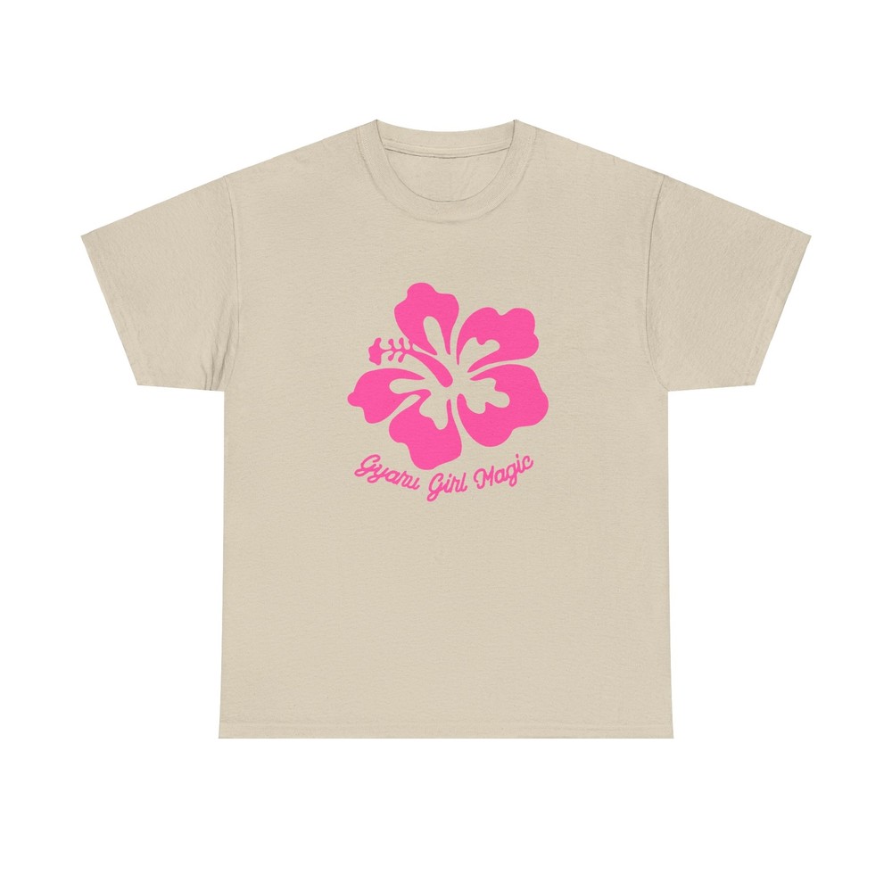 Gyaru Girl Magic Hibiscus Tee, Japanese Fashion Shirt, Kawaii Floral Top,