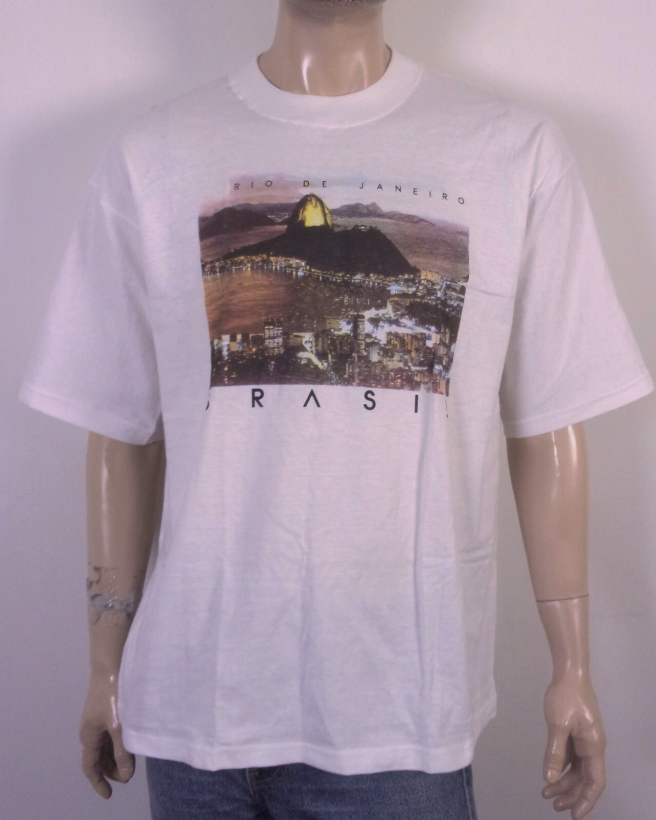 vintage 90s retro Rio De Janeiro Brasil Brazil T-Shirt Tourist Vacation SZ L gallery