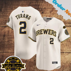 Turang Brewers Creamy Bob Uecker baseball Jersey Full Size S-5XL