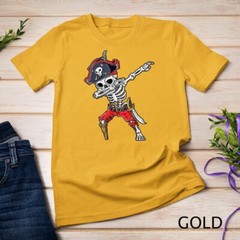 Dabbing Skeleton Pirate T Shirt Halloween Kids Jolly Roger Unisex T-shirt