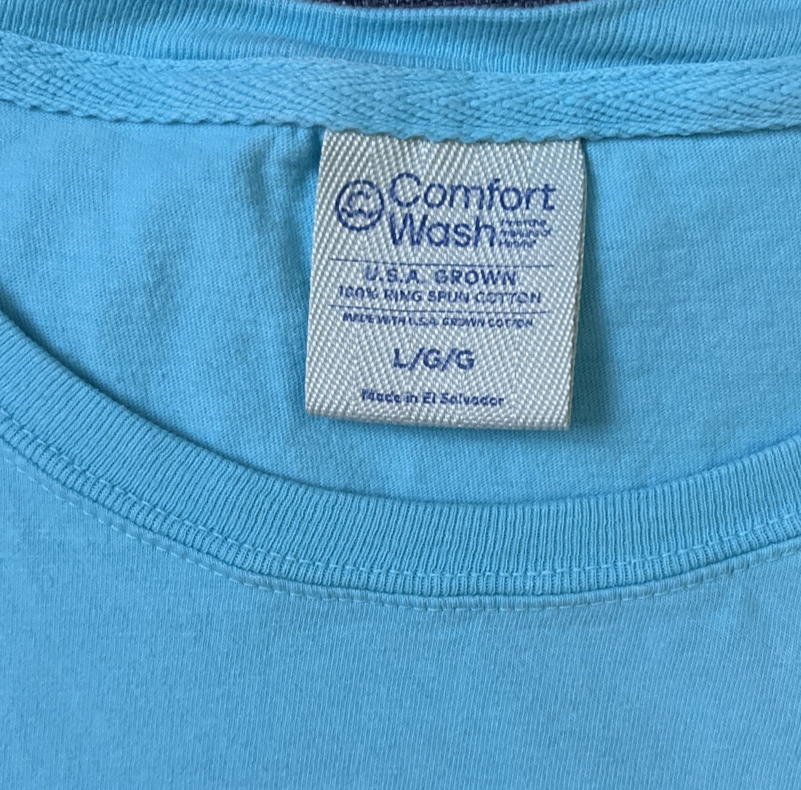 Comfort Wash Mens T Shirt Cape Cod Double Sided Shark Blue Size Large gallery